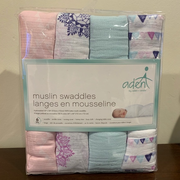 aden + anais Other - Aden by Aden + Anais NEW 4 pack Muslin swaddles
